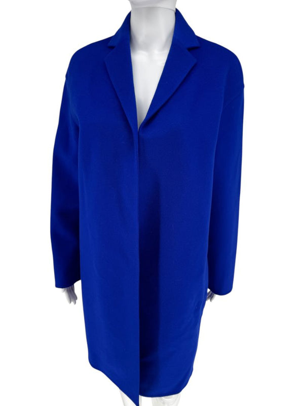 Akris Electric Blue Cashmere Coat - Size 6