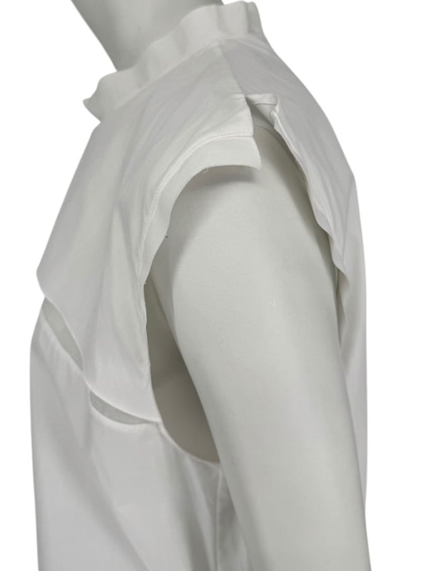 Jil Sander White Sleeveless Cotton Blouse - Size 40 (IT)