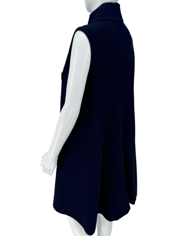 Derek Lam Navy Sleeveless Wool-Silk Blend Toggle Dress – Size IT 42 / US 6