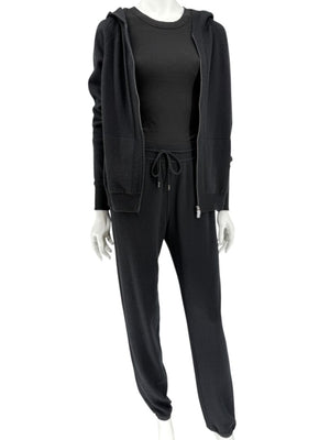 Loro Piana Black Baby Cashmere Lounge Set – Size 44 (Fits Like M/L)