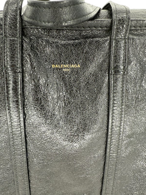 Balenciaga Black Arena Leather Bazar Shopper Tote Bag - XL