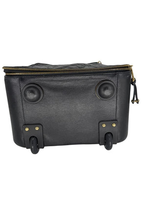 Marc Jacobs Quilted Black Leather Carry-On Suitcase – 20.8" x 14.2" x 8.3"