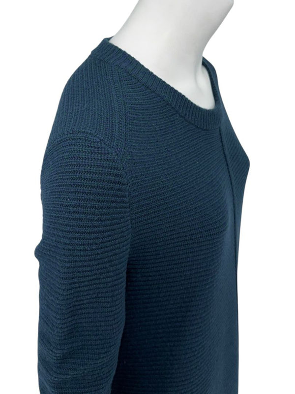 Proenza Schouler Blue Wool & Cashmere Ribbed Knit Dress - Medium