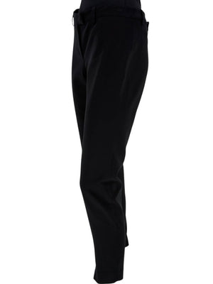 Alexander McQueen Black Wool-Cotton Blend Slim Pants with Ankle Zips – Size IT 46 (US 10)