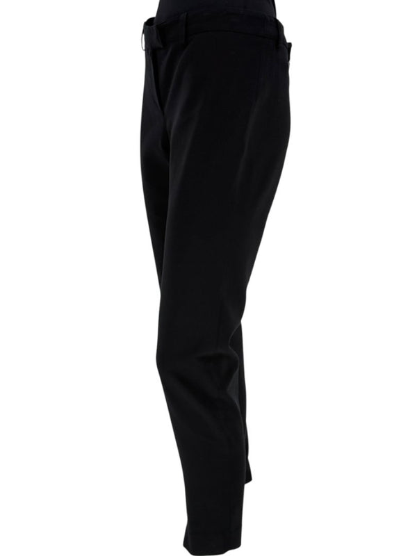 Alexander McQueen Black Wool-Cotton Blend Slim Pants with Ankle Zips – Size IT 46 (US 10)