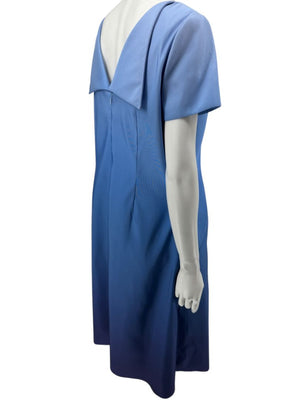 Pamella Roland Blue Ombré Cocktail Dress – Large