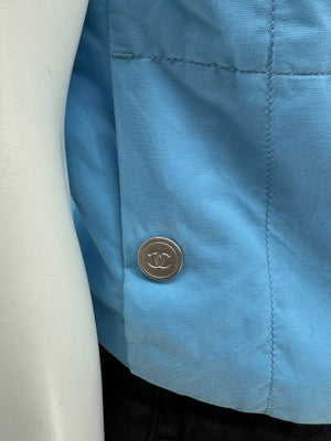 Chanel Blue “Identification” Zip-Front Utility Vest – Size 42