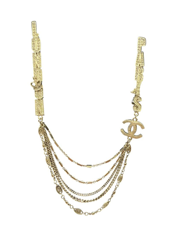 Chanel Crystal CC London–Paris Multi-Strand Chain Brooch – Silver Tone (Fall 2008)