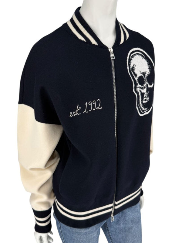 Alexander McQueen Wool Blend Skull Varsity Jacket – Size S (Men's)