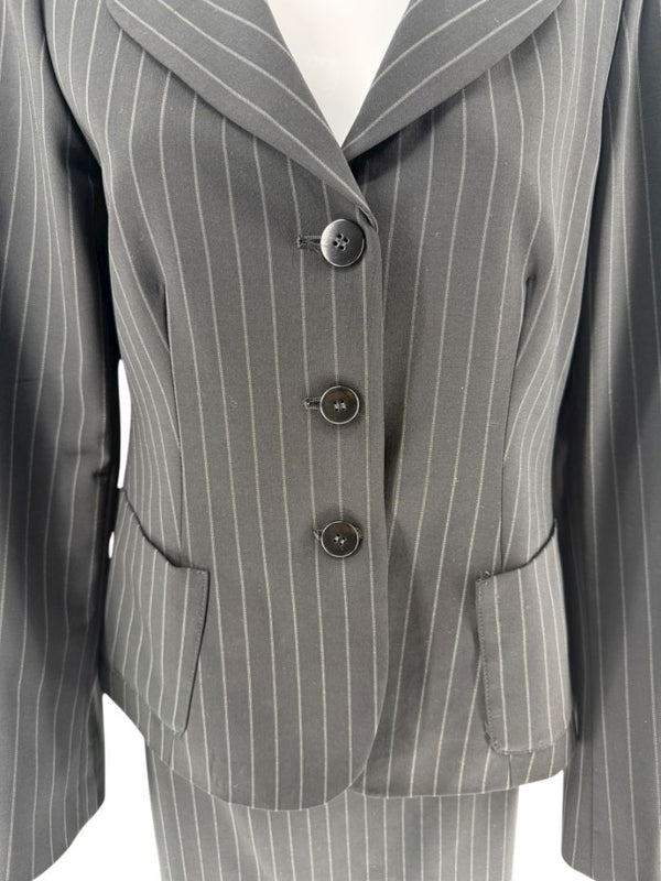 Armani Collezioni Charcoal Pinstripe 3-Piece Suit – Size 12