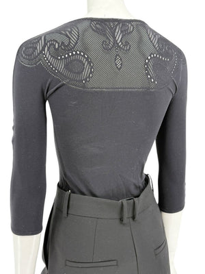 Wolford “Karlie” Black String Bodysuit – Size XS