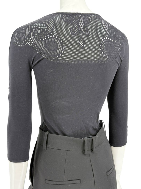 Wolford “Karlie” Black String Bodysuit – Size XS