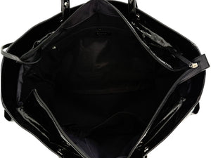 Chanel Paris-Biarritz XL Tote in Black Patent Vinyl