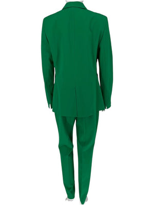 Akris Punto Emerald Green Wool Blend Pant Suit – Size 10