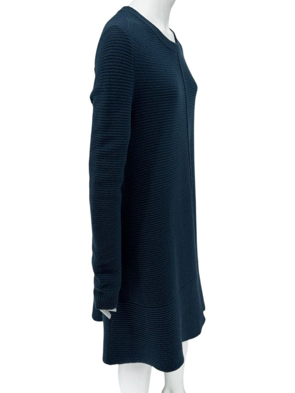 Proenza Schouler Blue Wool & Cashmere Ribbed Knit Dress - Medium