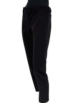 Alexander McQueen Black Wool-Cotton Blend Slim Pants with Ankle Zips – Size IT 46 (US 10)