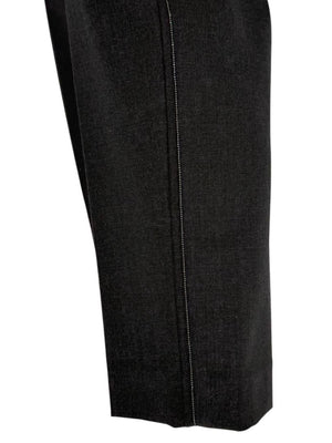 Brunello Cucinelli Charcoal Grey Wool-Blend Pants – Size IT 44 / US 8