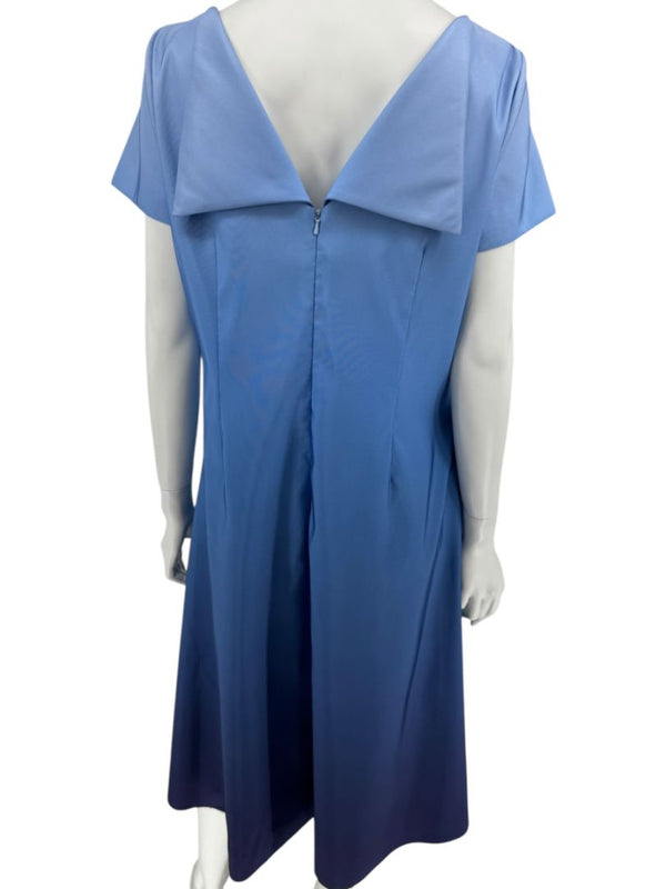 Pamella Roland Blue Ombré Cocktail Dress – Large