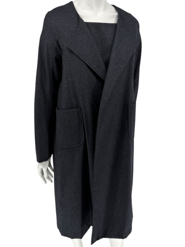 Pamella Roland Charcoal Grey 2-Piece Dress/Jacket Set – Large