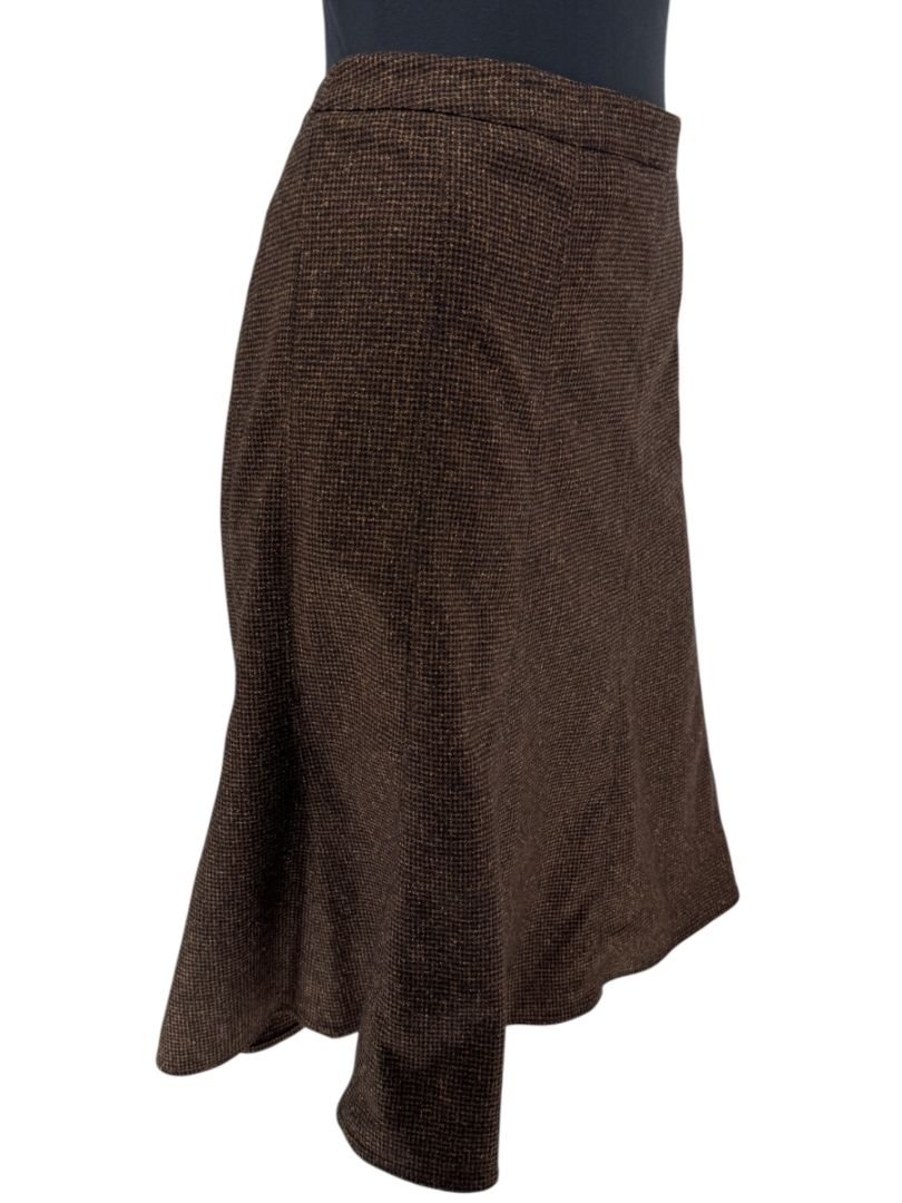 Etro Brown Wool Blend Flared Skirt – Size 46 (Approx. US 10/12)
