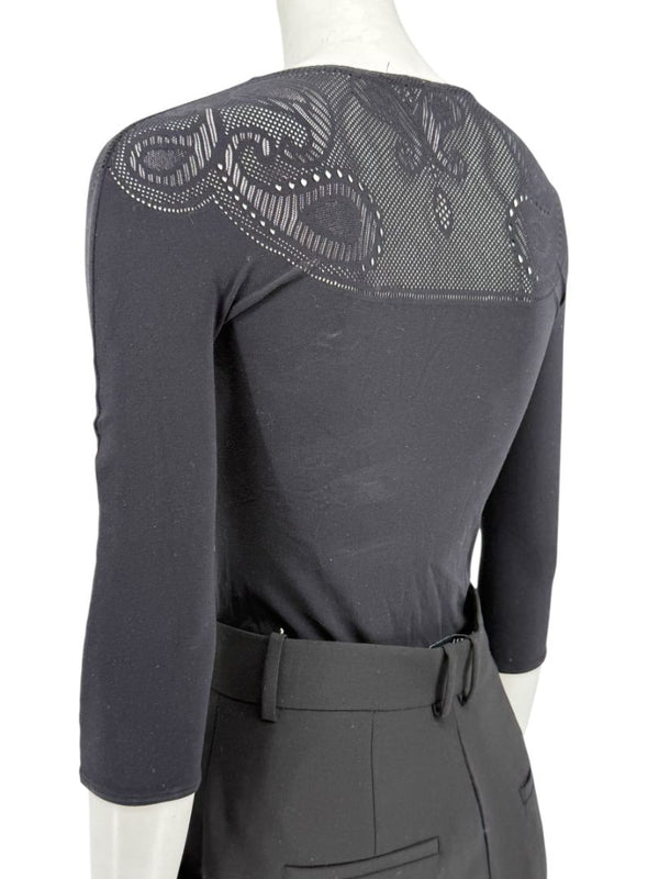 Wolford “Karlie” Black String Bodysuit – Size XS