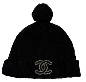 Chanel CC Embellished Cashmere Beanie