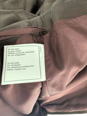 Chanel Chocolate Brown Lambskin Skirt – Size 42