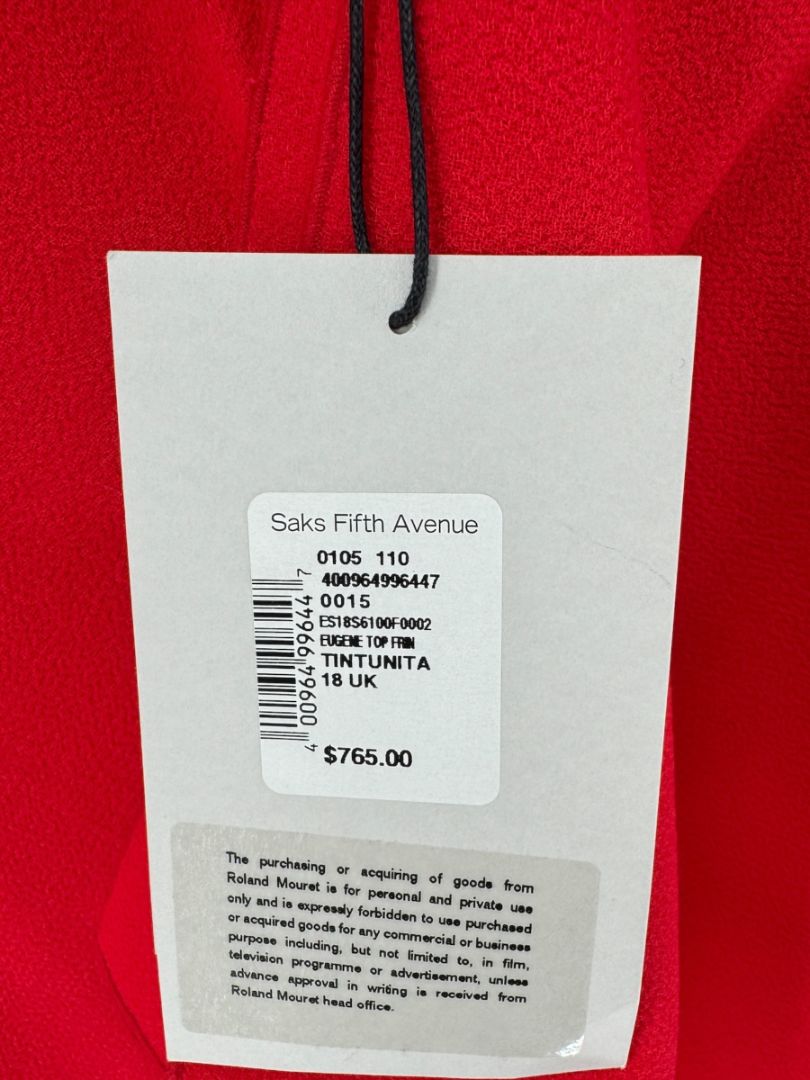 Roland Mouret x Saks Fifth Avenue Limited Edition Draped Top & Skirt Set - L