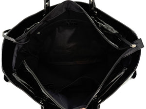 Chanel Paris-Biarritz XL Tote in Black Patent Vinyl