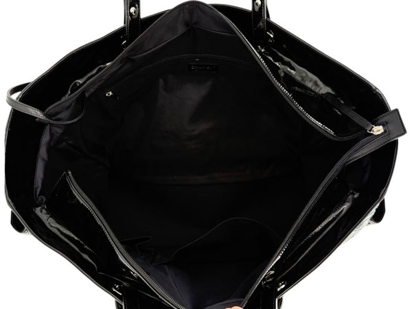Chanel Paris-Biarritz XL Tote in Black Patent Vinyl
