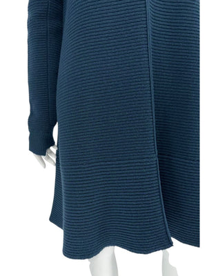 Proenza Schouler Blue Wool & Cashmere Ribbed Knit Dress - Medium