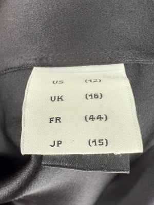 Adam Lippes Black Sleeveless Draped Collar Top – Size 12