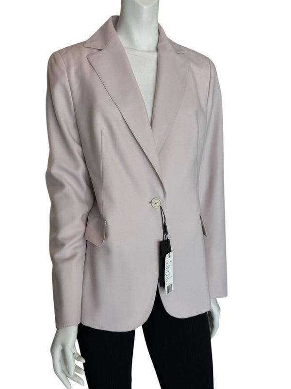 Akris Miles Blazer in Lily Pink Virgin Wool, Size 10 (IT 46) – NWT
