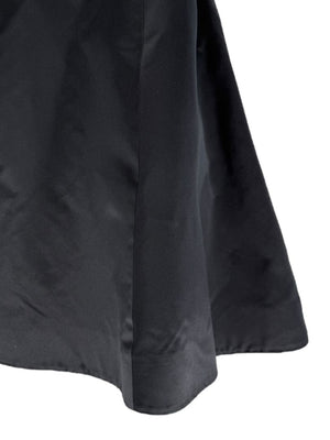 Pamella Roland Black Strapless Evening Dress Embellished Waist Sheer Sleeve Formal Gown - Size 6