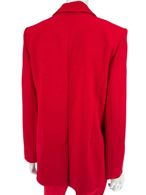 Pamella Roland Red Open Front Blazer & Trouser Set – Large