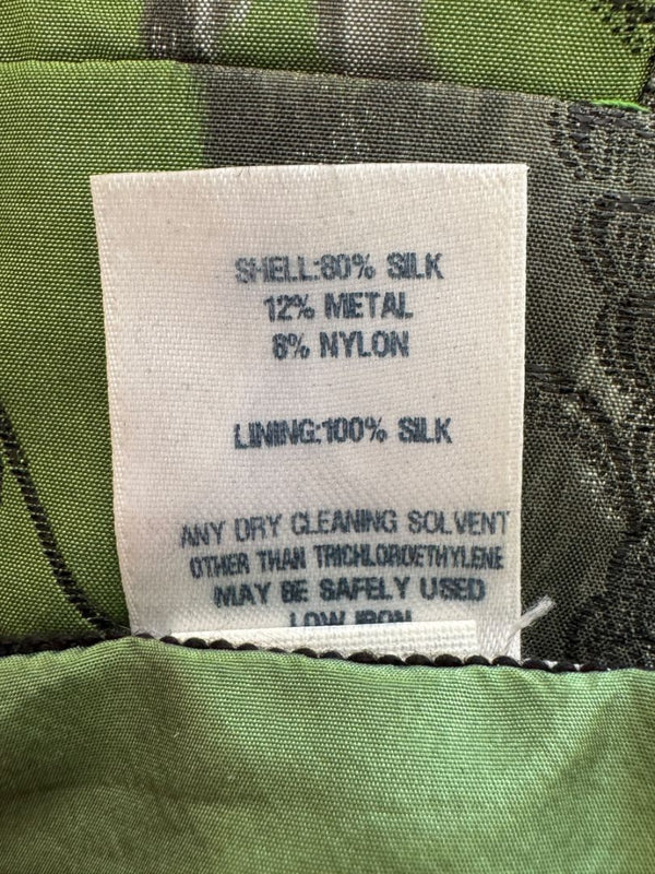 Oscar de la Renta Green Floral Silk Skirt – Fall 2008 - Size 16