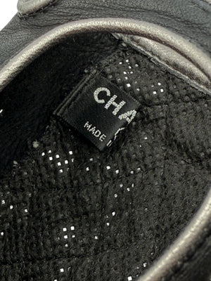 Chanel Black Tweed & Lambskin Fingerless Gloves – Size 7½