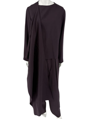 Ron Leal Aubergine Wool-Blend Two-Piece Set – Size 12