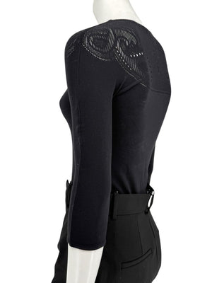 Wolford “Karlie” Black String Bodysuit – Size XS