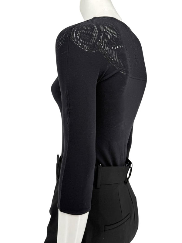 Wolford “Karlie” Black String Bodysuit – Size XS