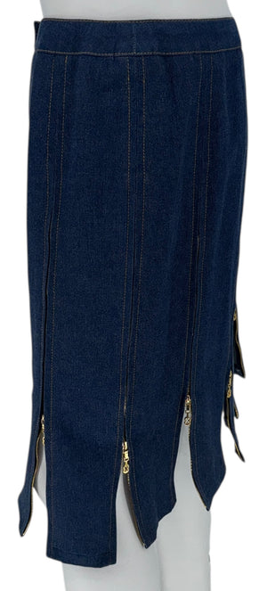 Escada Denim Two-Piece Skirt Set – Size 38 – Excellent Pre-Owned Condition