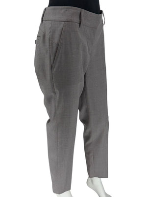 Brunello Cucinelli Grey Virgin Wool Trousers - Size IT44