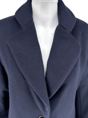 Pamella Roland Navy Coat Fox Fur Cuffs – Size L