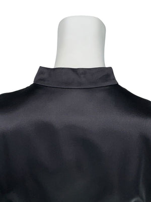 Christian Dior Black Asymmetric-Zip Blouse – Size FR 44 (US 12)