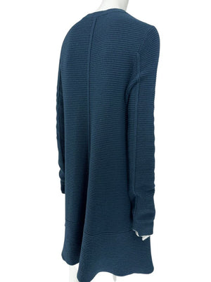 Proenza Schouler Blue Wool & Cashmere Ribbed Knit Dress - Medium