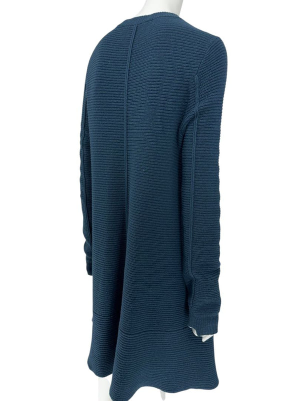 Proenza Schouler Blue Wool & Cashmere Ribbed Knit Dress - Medium