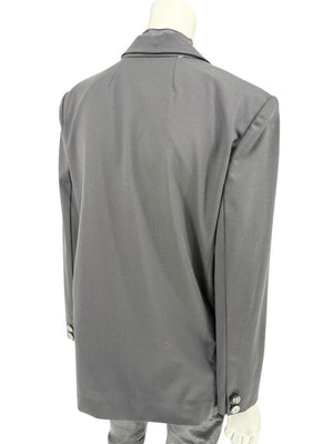 Pamella Roland Black Blazer Jacket Women’s Large – Classic 2 Button Wool Blend Career Workwear