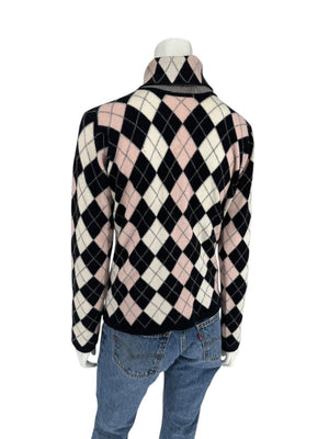 Pringle of Scotland 100% Cashmere Argyle Turtleneck Sweater – Size XL