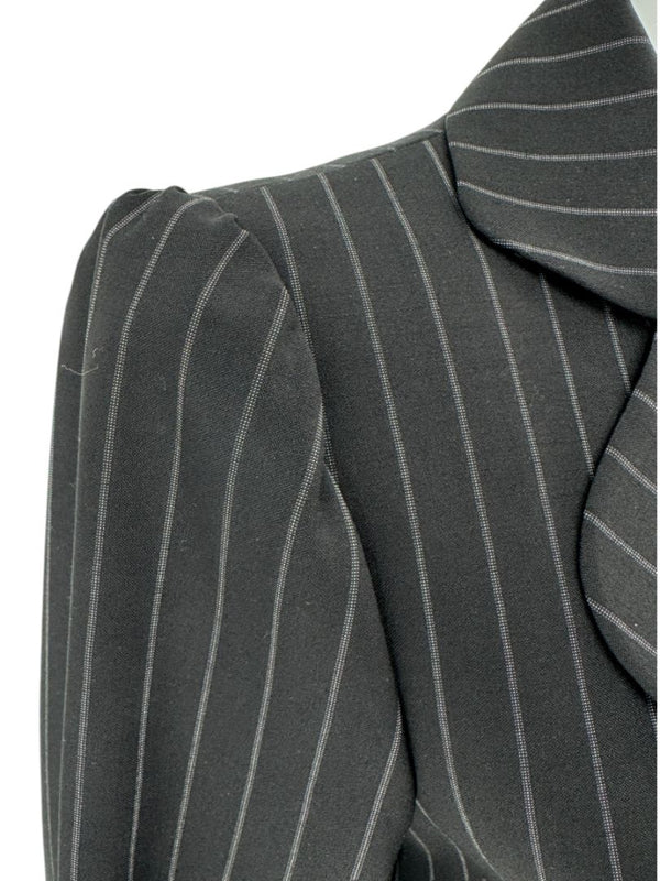 Armani Collezioni Charcoal Pinstripe 3-Piece Suit – Size 12