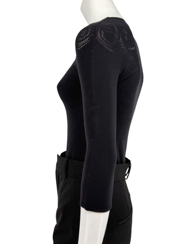 Wolford “Karlie” Black String Bodysuit – Size XS
